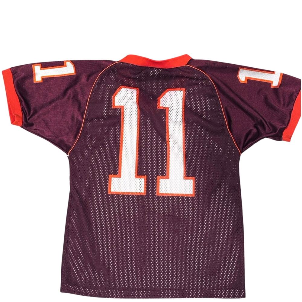 Boys Youth MED Virginia Tech Sign Vintage Jersey 2000s Number 11 Multi Signed!!